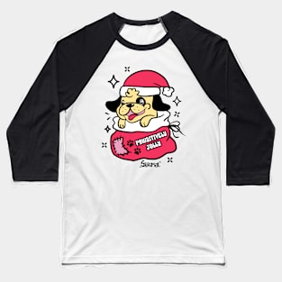 Pawsitively Jolly puppy Baseball T-Shirt